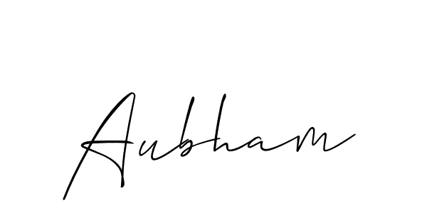 if you are searching for the best signature style for your name Aubham. so please give up your signature search. here we have designed multiple signature styles  using Allison_Script. Aubham signature style 2 images and pictures png