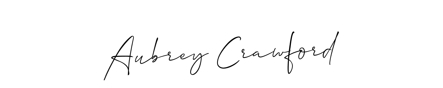 Allison_Script is a professional signature style that is perfect for those who want to add a touch of class to their signature. It is also a great choice for those who want to make their signature more unique. Get Aubrey Crawford name to fancy signature for free. Aubrey Crawford signature style 2 images and pictures png