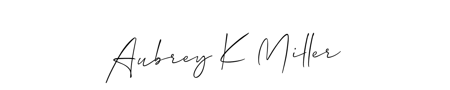 Also we have Aubrey K Miller name is the best signature style. Create professional handwritten signature collection using Allison_Script autograph style. Aubrey K Miller signature style 2 images and pictures png