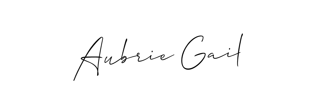 You should practise on your own different ways (Allison_Script) to write your name (Aubrie Gail) in signature. don't let someone else do it for you. Aubrie Gail signature style 2 images and pictures png