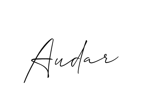 It looks lik you need a new signature style for name Audar. Design unique handwritten (Allison_Script) signature with our free signature maker in just a few clicks. Audar signature style 2 images and pictures png