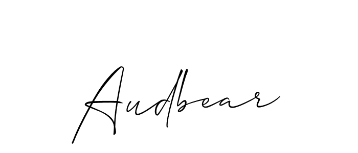 Use a signature maker to create a handwritten signature online. With this signature software, you can design (Allison_Script) your own signature for name Audbear. Audbear signature style 2 images and pictures png