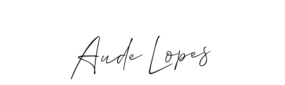 The best way (Allison_Script) to make a short signature is to pick only two or three words in your name. The name Aude Lopes include a total of six letters. For converting this name. Aude Lopes signature style 2 images and pictures png