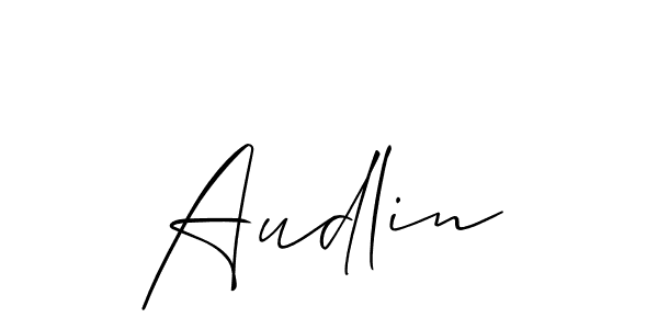 Make a beautiful signature design for name Audlin. Use this online signature maker to create a handwritten signature for free. Audlin signature style 2 images and pictures png