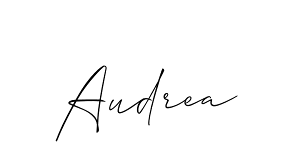 Create a beautiful signature design for name Audrea. With this signature (Allison_Script) fonts, you can make a handwritten signature for free. Audrea signature style 2 images and pictures png