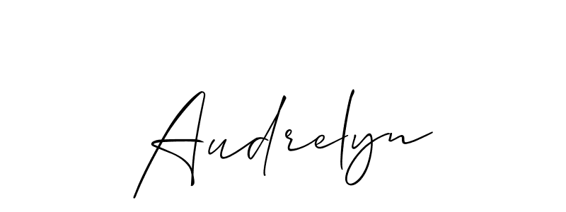 Make a beautiful signature design for name Audrelyn. Use this online signature maker to create a handwritten signature for free. Audrelyn signature style 2 images and pictures png