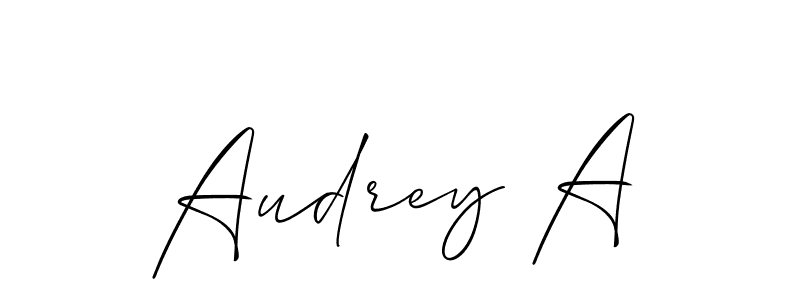 Best and Professional Signature Style for Audrey A. Allison_Script Best Signature Style Collection. Audrey A signature style 2 images and pictures png