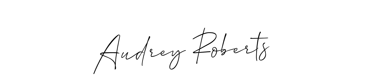 Use a signature maker to create a handwritten signature online. With this signature software, you can design (Allison_Script) your own signature for name Audrey Roberts. Audrey Roberts signature style 2 images and pictures png