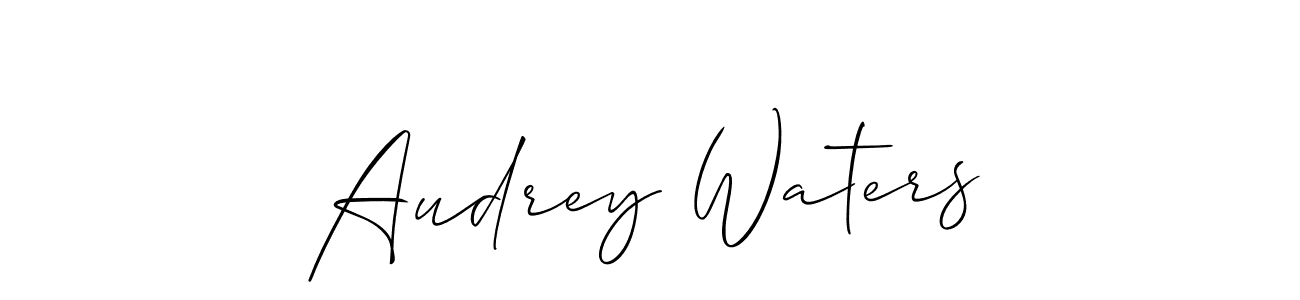 Make a short Audrey Waters signature style. Manage your documents anywhere anytime using Allison_Script. Create and add eSignatures, submit forms, share and send files easily. Audrey Waters signature style 2 images and pictures png