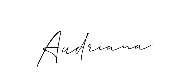 Design your own signature with our free online signature maker. With this signature software, you can create a handwritten (Allison_Script) signature for name Audriana. Audriana signature style 2 images and pictures png