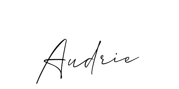 You can use this online signature creator to create a handwritten signature for the name Audrie. This is the best online autograph maker. Audrie signature style 2 images and pictures png