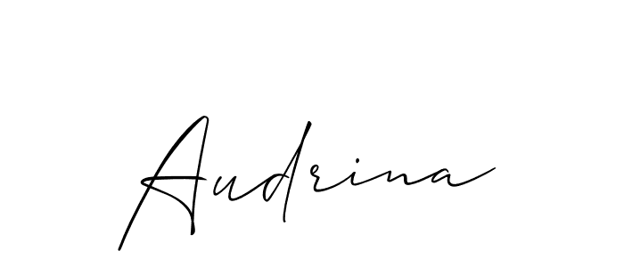 Audrina stylish signature style. Best Handwritten Sign (Allison_Script) for my name. Handwritten Signature Collection Ideas for my name Audrina. Audrina signature style 2 images and pictures png