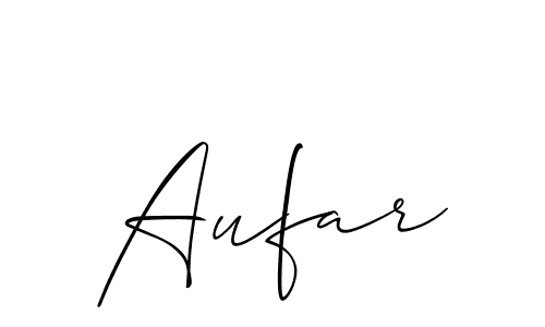 Aufar stylish signature style. Best Handwritten Sign (Allison_Script) for my name. Handwritten Signature Collection Ideas for my name Aufar. Aufar signature style 2 images and pictures png