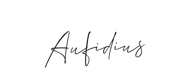 You should practise on your own different ways (Allison_Script) to write your name (Aufidius) in signature. don't let someone else do it for you. Aufidius signature style 2 images and pictures png