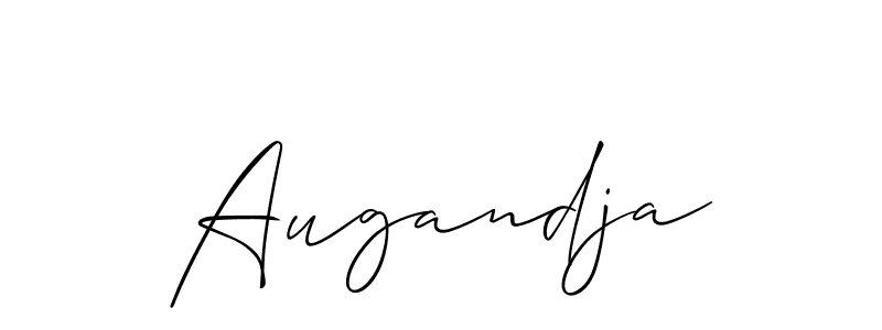 Use a signature maker to create a handwritten signature online. With this signature software, you can design (Allison_Script) your own signature for name Augandja. Augandja signature style 2 images and pictures png