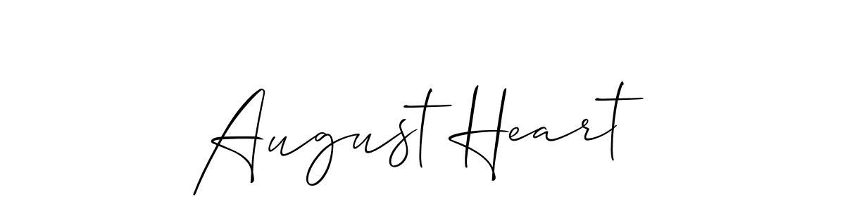 Make a beautiful signature design for name August Heart. With this signature (Allison_Script) style, you can create a handwritten signature for free. August Heart signature style 2 images and pictures png