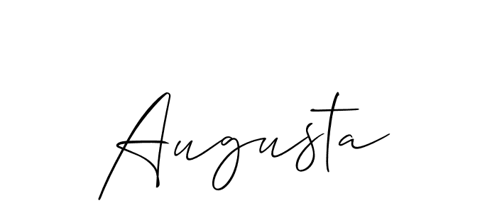 Create a beautiful signature design for name Augusta. With this signature (Allison_Script) fonts, you can make a handwritten signature for free. Augusta signature style 2 images and pictures png