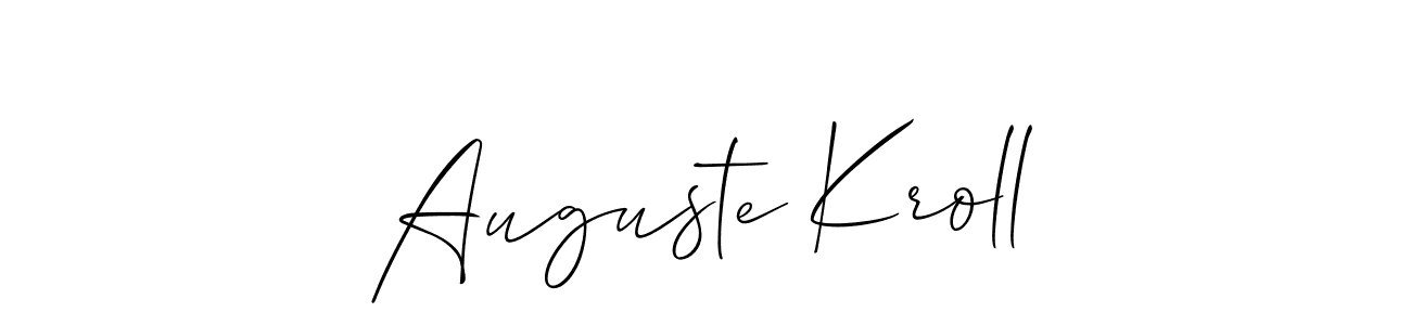 Auguste Kroll stylish signature style. Best Handwritten Sign (Allison_Script) for my name. Handwritten Signature Collection Ideas for my name Auguste Kroll. Auguste Kroll signature style 2 images and pictures png