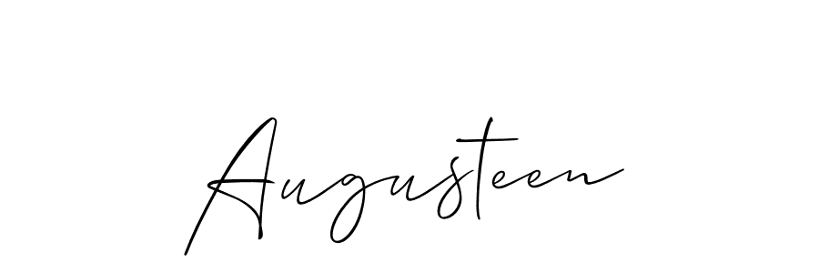 How to make Augusteen signature? Allison_Script is a professional autograph style. Create handwritten signature for Augusteen name. Augusteen signature style 2 images and pictures png