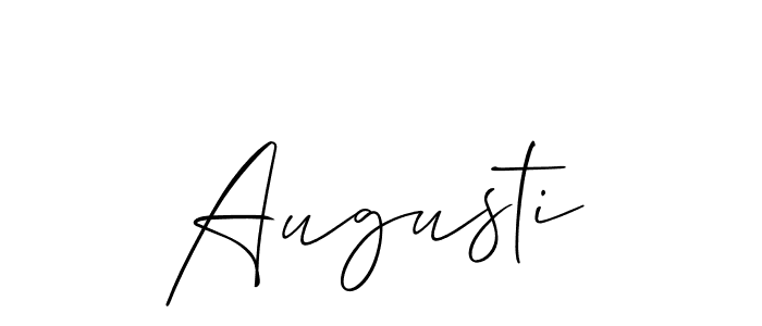 You should practise on your own different ways (Allison_Script) to write your name (Augusti) in signature. don't let someone else do it for you. Augusti signature style 2 images and pictures png