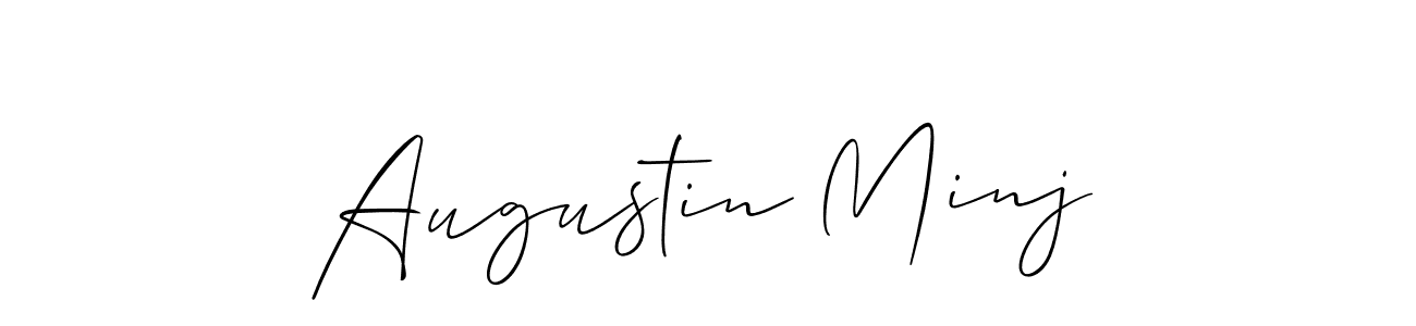 See photos of Augustin Minj official signature by Spectra . Check more albums & portfolios. Read reviews & check more about Allison_Script font. Augustin Minj signature style 2 images and pictures png