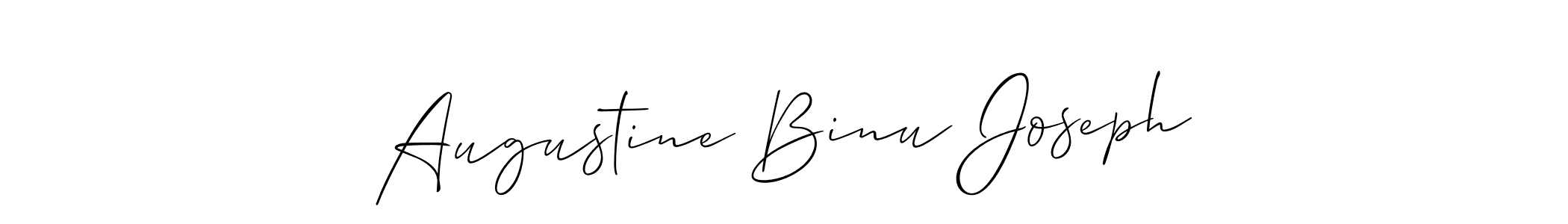 How to make Augustine Binu Joseph name signature. Use Allison_Script style for creating short signs online. This is the latest handwritten sign. Augustine Binu Joseph signature style 2 images and pictures png