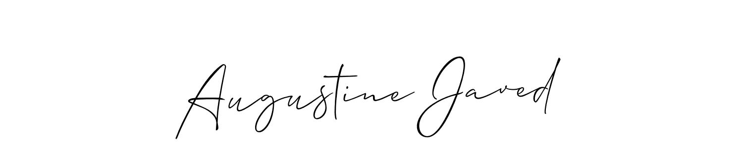 Design your own signature with our free online signature maker. With this signature software, you can create a handwritten (Allison_Script) signature for name Augustine Javed. Augustine Javed signature style 2 images and pictures png