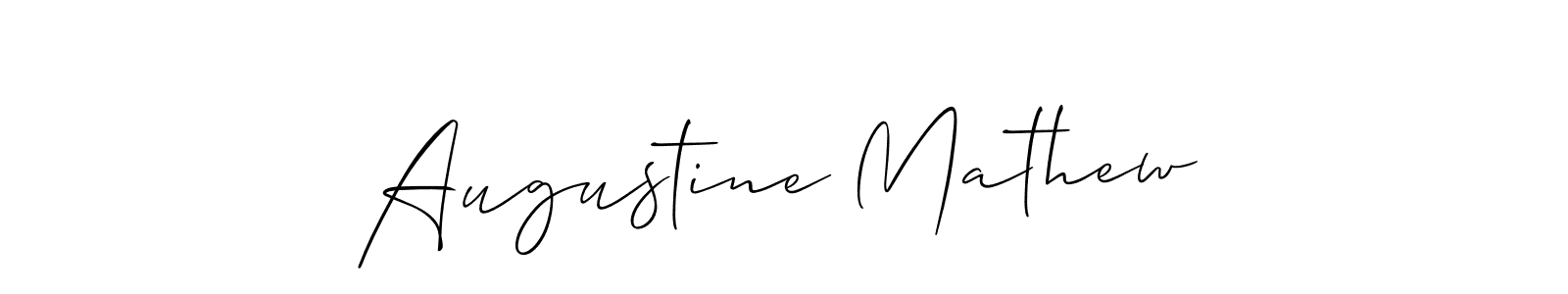 Create a beautiful signature design for name Augustine Mathew. With this signature (Allison_Script) fonts, you can make a handwritten signature for free. Augustine Mathew signature style 2 images and pictures png