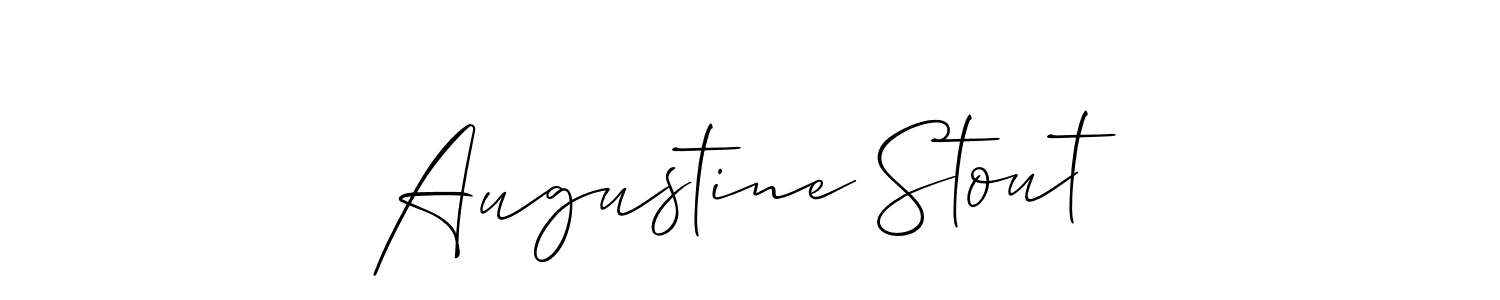 How to make Augustine Stout signature? Allison_Script is a professional autograph style. Create handwritten signature for Augustine Stout name. Augustine Stout signature style 2 images and pictures png