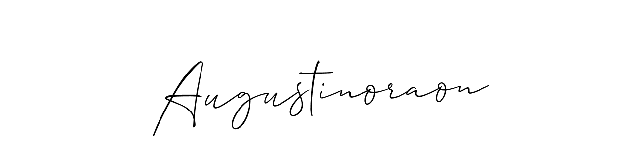 How to make Augustinoraon name signature. Use Allison_Script style for creating short signs online. This is the latest handwritten sign. Augustinoraon signature style 2 images and pictures png