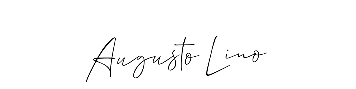 Create a beautiful signature design for name Augusto Lino. With this signature (Allison_Script) fonts, you can make a handwritten signature for free. Augusto Lino signature style 2 images and pictures png