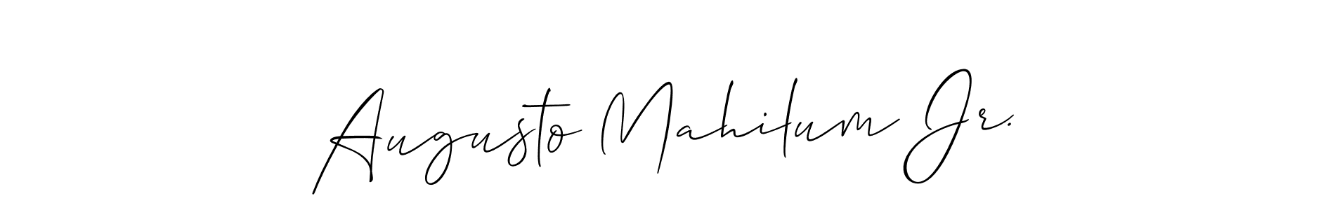 Check out images of Autograph of Augusto Mahilum Jr. name. Actor Augusto Mahilum Jr. Signature Style. Allison_Script is a professional sign style online. Augusto Mahilum Jr. signature style 2 images and pictures png