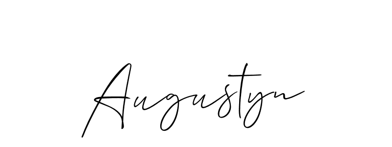 Use a signature maker to create a handwritten signature online. With this signature software, you can design (Allison_Script) your own signature for name Augustyn. Augustyn signature style 2 images and pictures png