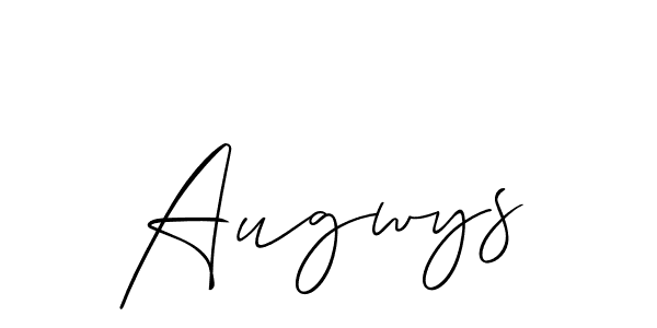 It looks lik you need a new signature style for name Augwys. Design unique handwritten (Allison_Script) signature with our free signature maker in just a few clicks. Augwys signature style 2 images and pictures png