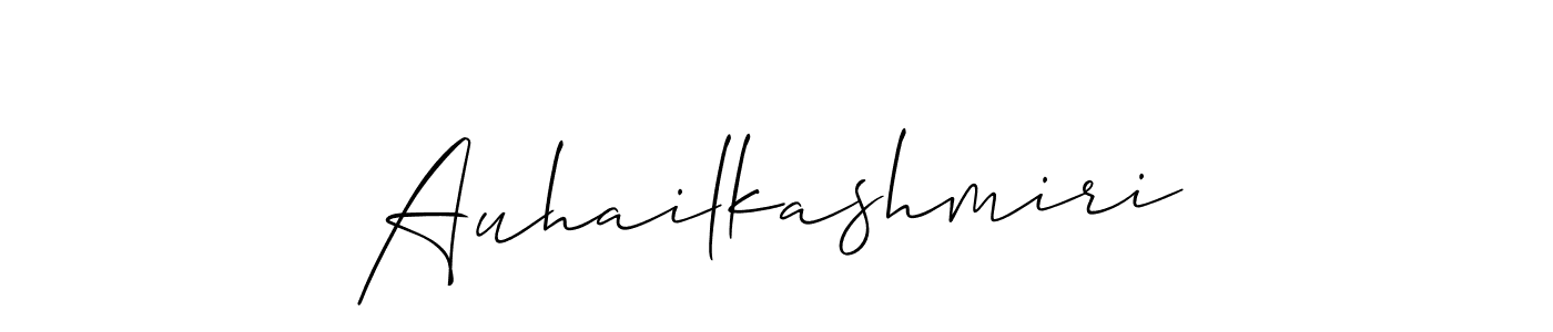 Use a signature maker to create a handwritten signature online. With this signature software, you can design (Allison_Script) your own signature for name Auhailkashmiri. Auhailkashmiri signature style 2 images and pictures png