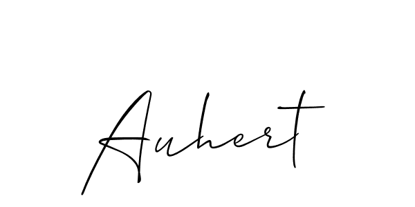 Design your own signature with our free online signature maker. With this signature software, you can create a handwritten (Allison_Script) signature for name Auhert. Auhert signature style 2 images and pictures png