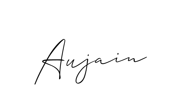 Create a beautiful signature design for name Aujain. With this signature (Allison_Script) fonts, you can make a handwritten signature for free. Aujain signature style 2 images and pictures png