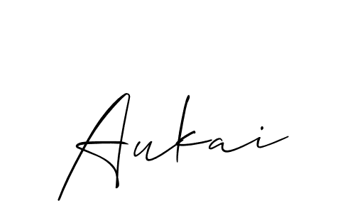 Aukai stylish signature style. Best Handwritten Sign (Allison_Script) for my name. Handwritten Signature Collection Ideas for my name Aukai. Aukai signature style 2 images and pictures png