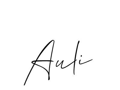 Make a beautiful signature design for name Auli. With this signature (Allison_Script) style, you can create a handwritten signature for free. Auli signature style 2 images and pictures png