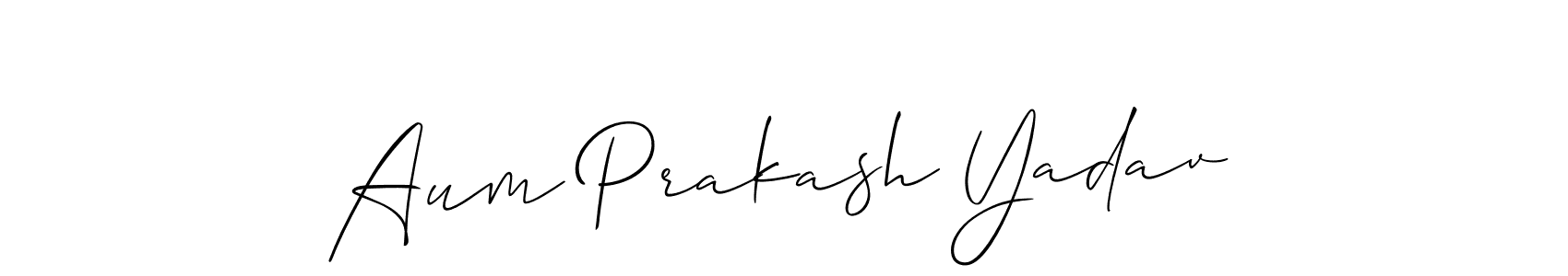 Also You can easily find your signature by using the search form. We will create Aum Prakash Yadav name handwritten signature images for you free of cost using Allison_Script sign style. Aum Prakash Yadav signature style 2 images and pictures png