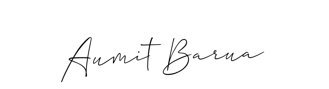 Create a beautiful signature design for name Aumit Barua. With this signature (Allison_Script) fonts, you can make a handwritten signature for free. Aumit Barua signature style 2 images and pictures png