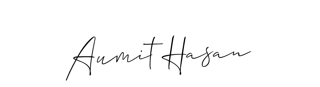 Make a beautiful signature design for name Aumit Hasan. With this signature (Allison_Script) style, you can create a handwritten signature for free. Aumit Hasan signature style 2 images and pictures png