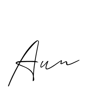 Also we have Aun name is the best signature style. Create professional handwritten signature collection using Allison_Script autograph style. Aun signature style 2 images and pictures png
