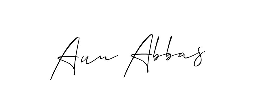 Also we have Aun Abbas name is the best signature style. Create professional handwritten signature collection using Allison_Script autograph style. Aun Abbas signature style 2 images and pictures png