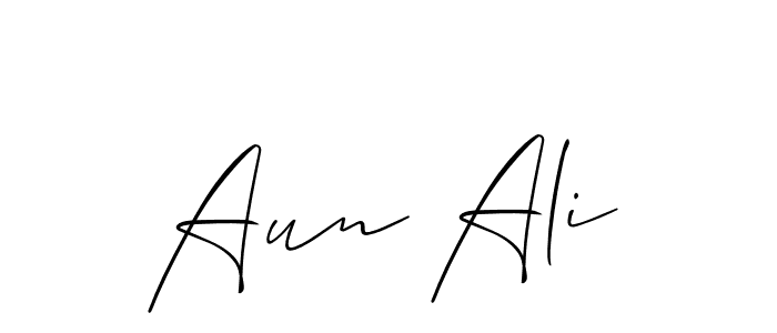 Make a beautiful signature design for name Aun Ali. With this signature (Allison_Script) style, you can create a handwritten signature for free. Aun Ali signature style 2 images and pictures png