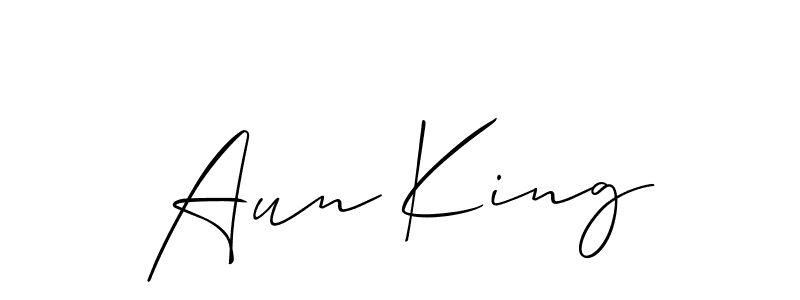if you are searching for the best signature style for your name Aun King. so please give up your signature search. here we have designed multiple signature styles  using Allison_Script. Aun King signature style 2 images and pictures png