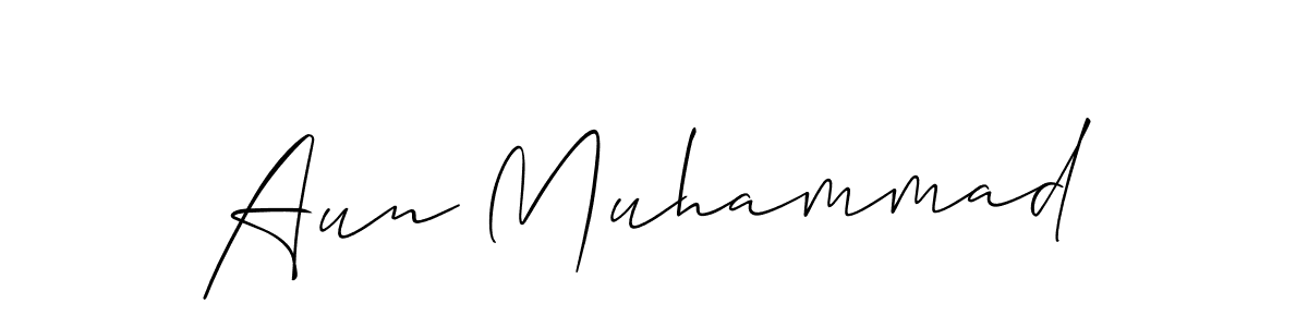 It looks lik you need a new signature style for name Aun Muhammad. Design unique handwritten (Allison_Script) signature with our free signature maker in just a few clicks. Aun Muhammad signature style 2 images and pictures png