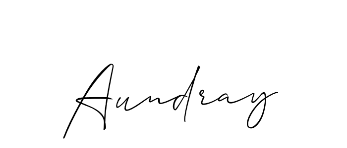 Also we have Aundray name is the best signature style. Create professional handwritten signature collection using Allison_Script autograph style. Aundray signature style 2 images and pictures png