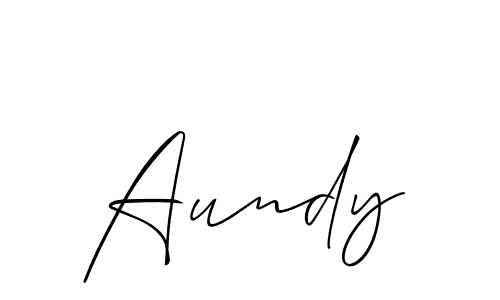 Aundy stylish signature style. Best Handwritten Sign (Allison_Script) for my name. Handwritten Signature Collection Ideas for my name Aundy. Aundy signature style 2 images and pictures png