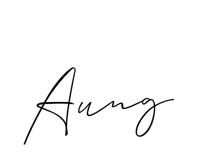 Also we have Aung name is the best signature style. Create professional handwritten signature collection using Allison_Script autograph style. Aung signature style 2 images and pictures png